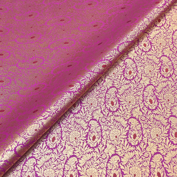 Premium Satin Mina Zari Brocade Fabric | Designer Fabric | ZZ1217-08
