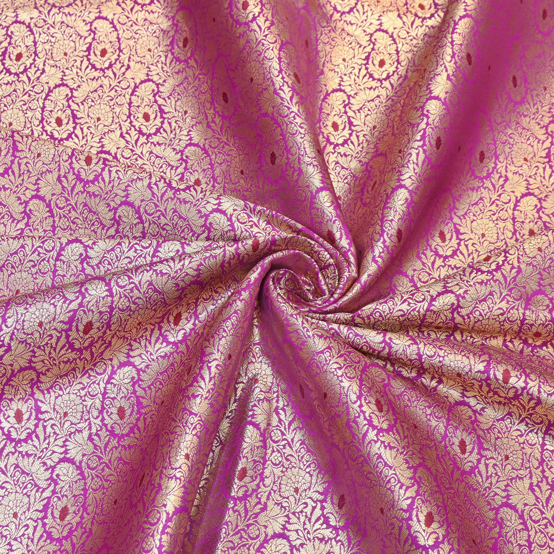 Premium Satin Mina Zari Brocade Fabric | Designer Fabric | ZZ1217-08
