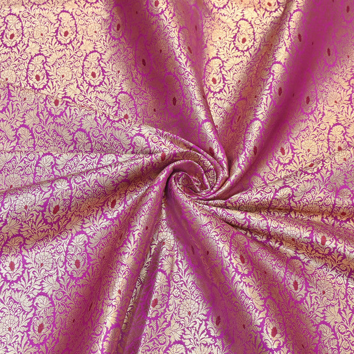 Premium Satin Mina Zari Brocade Fabric | Designer Fabric | ZZ1217-08