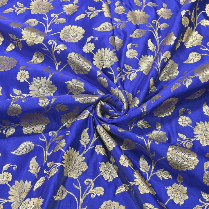 Mashru Satin Silk Zari Jaal Brocade Fabric – Luxury Designer Traditional Silk Fabric - MAS250-8