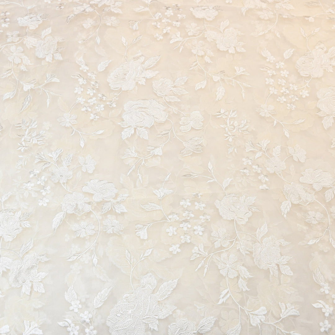 Pure Silk Organza Thread Embroidery Fabric | SCR0221-01