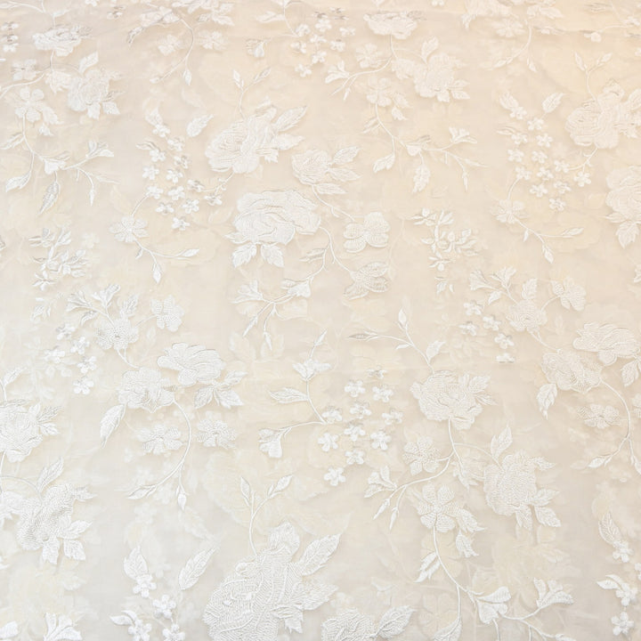 Pure Silk Organza Thread Embroidery Fabric | SCR0221-01