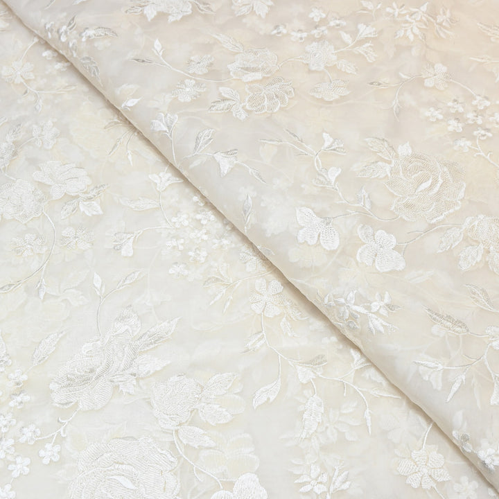 Pure Silk Organza Thread Embroidery Fabric | SCR0221-01