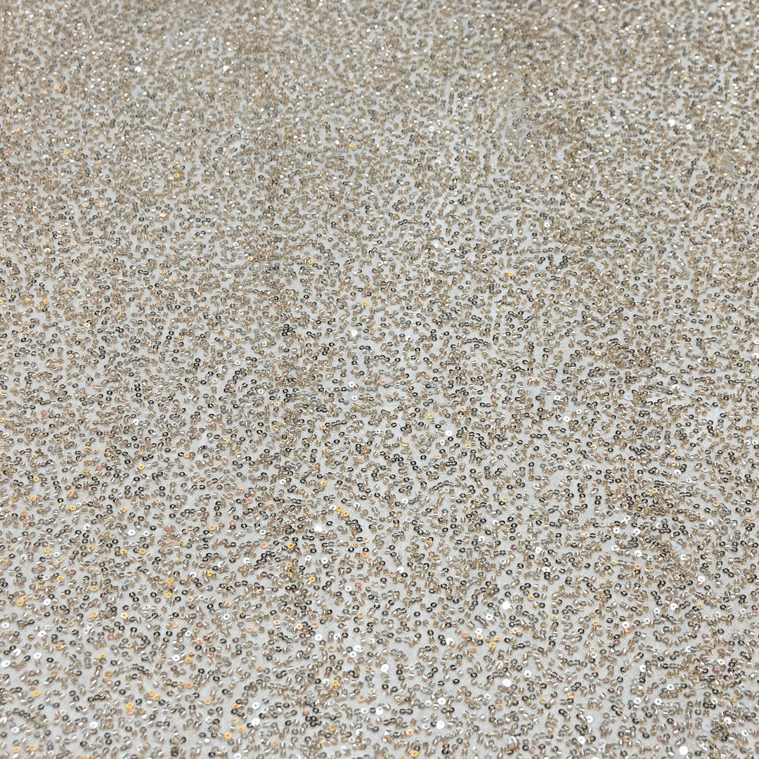 Imported Heavy Sequin & Beaded Embroidery Net Fabric- MBL869-1