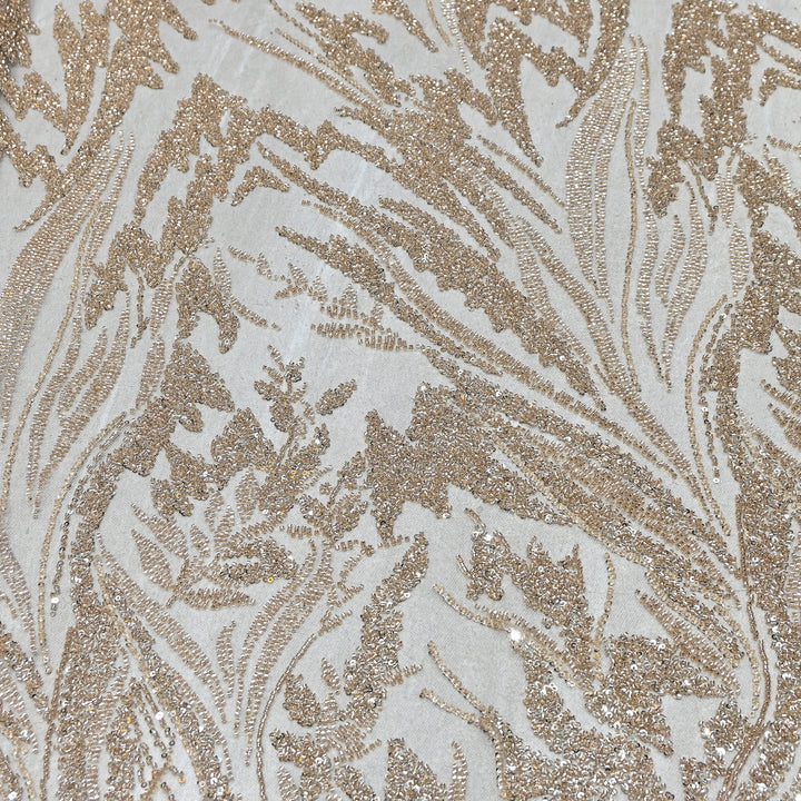 Imported Heavy Beaded & Sequin Embroidery Net Fabric- MBL670