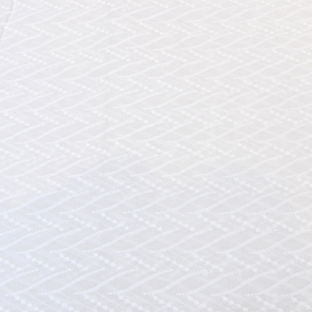 Premium Cotton Chicken Embroidery Fabric | Soft Cotton Designer Embroidered Fabric | HT0576-03