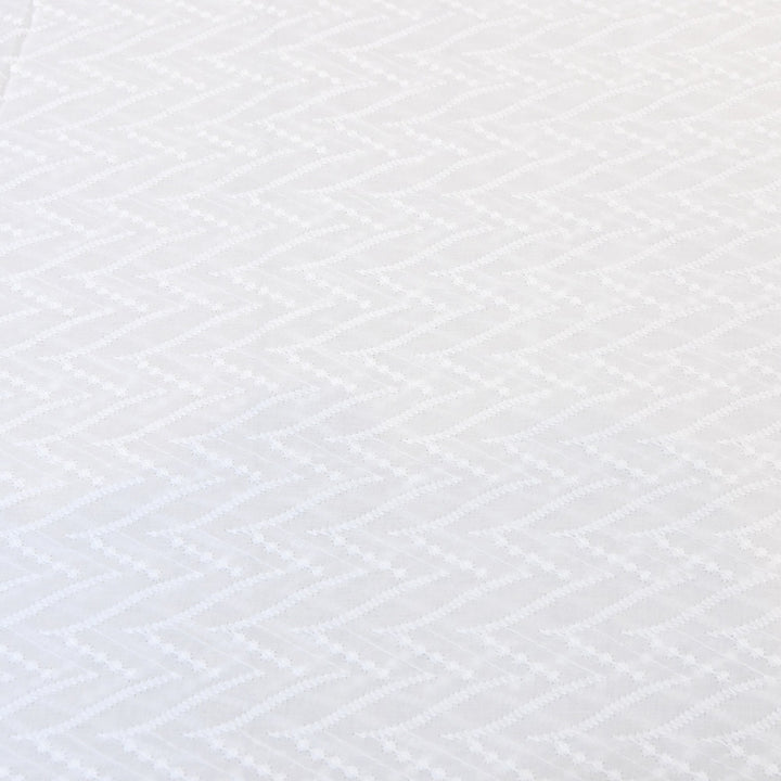 Premium Cotton Chicken Embroidery Fabric | Soft Cotton Designer Embroidered Fabric | HT0576-03