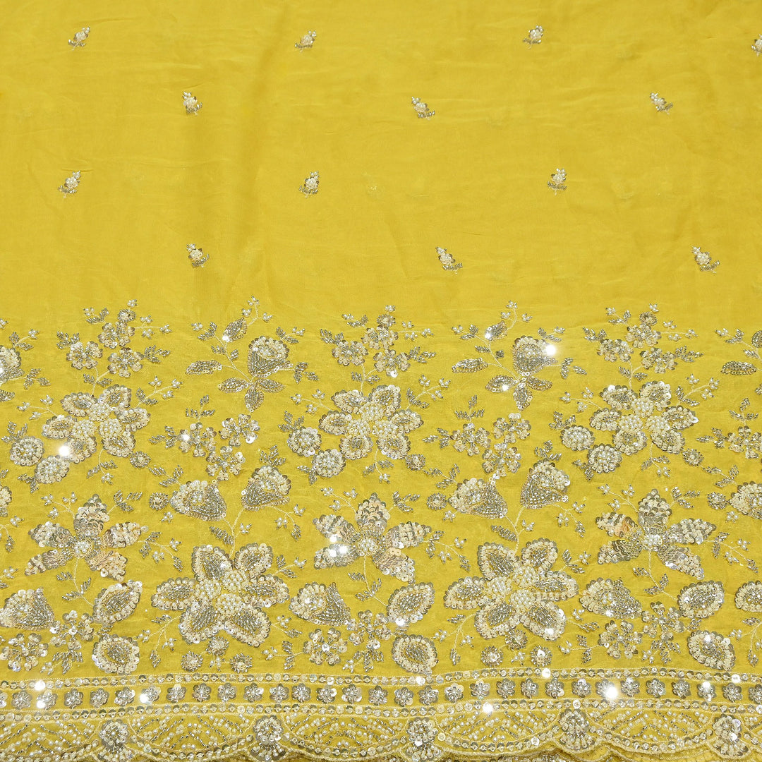 Premium Viscose Georgette Moti Embroidery Fabric 54" | Designer Fabric | V2896C-03