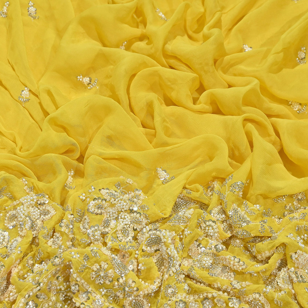 Premium Viscose Georgette Moti Embroidery Fabric 54" | Designer Fabric | V2896C-03