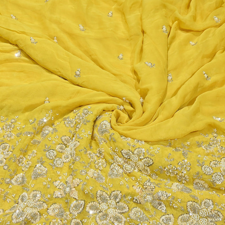 Premium Viscose Georgette Moti Embroidery Fabric 54" | Designer Fabric | V2896C-03