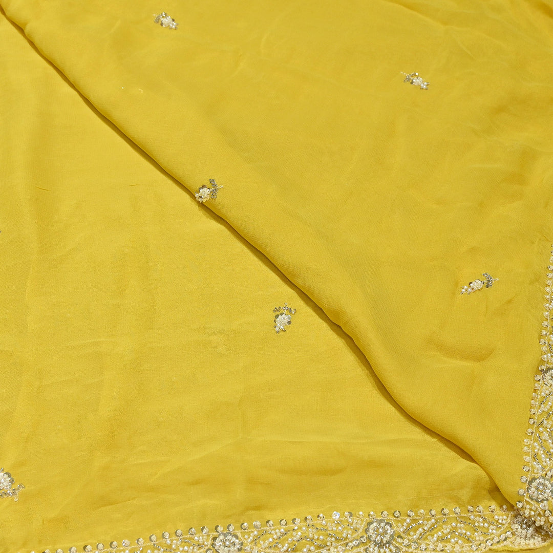 Premium Viscose Georgette Moti Embroidery Duppta Fabric | V2895C-03