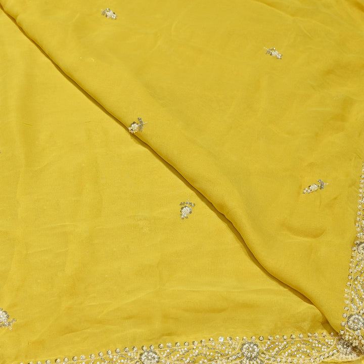 Premium Viscose Georgette Moti Embroidery Duppta Fabric | V2895C-03