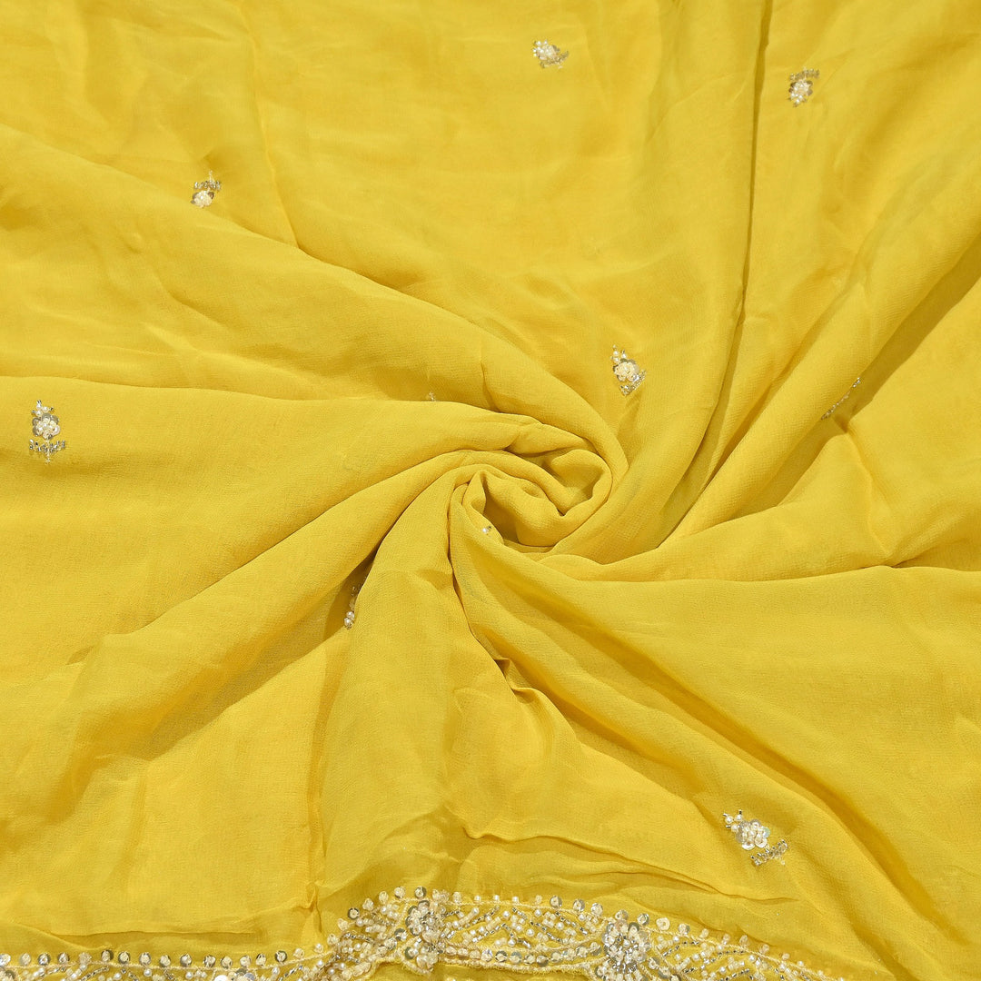 Premium Viscose Georgette Moti Embroidery Duppta Fabric | V2895C-03