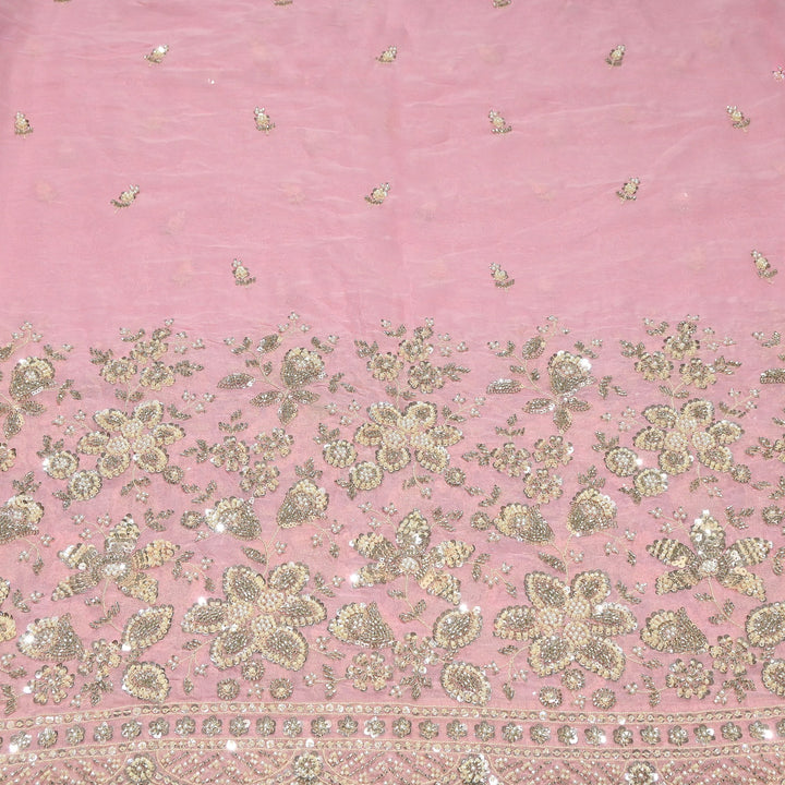 Premium Viscose Georgette Moti Embroidery Fabric 54" | Designer Fabric | V2896C-04