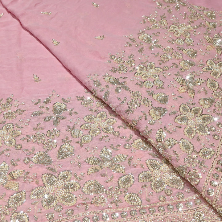 Premium Viscose Georgette Moti Embroidery Fabric 54" | Designer Fabric | V2896C-04