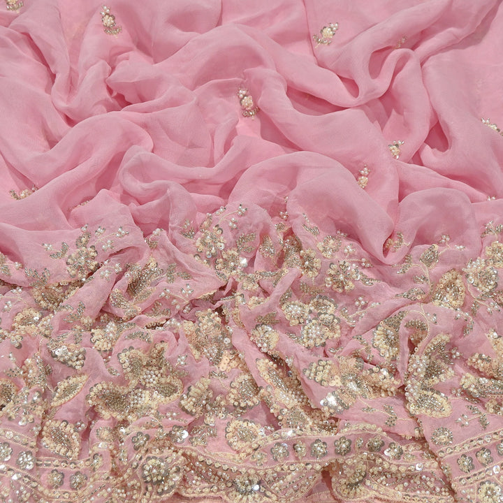 Premium Viscose Georgette Moti Embroidery Fabric 54" | Designer Fabric | V2896C-04