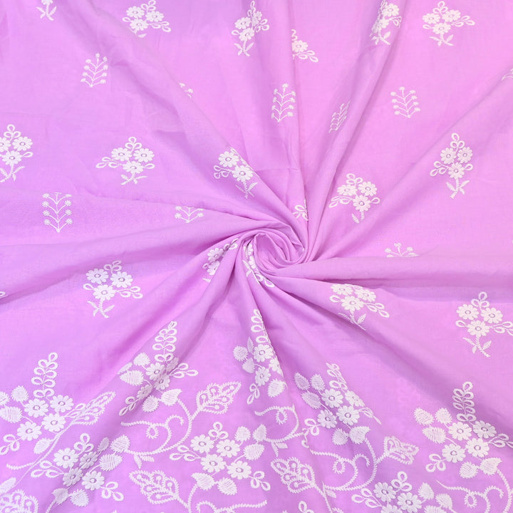 Premium Cotton Chicken Embroidery Plazo Fabric | Soft Cotton Designer Embroidered Fabric | HT11416-05
