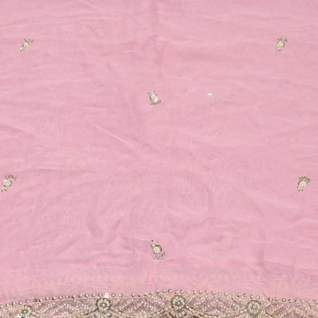 Premium Viscose Georgette Moti Embroidery Duppta Fabric | V2895C-04