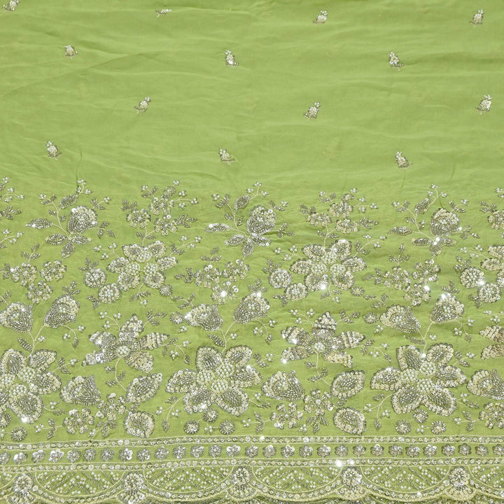 Premium Viscose Georgette Moti Embroidery Fabric 54" | Designer Fabric | V2896C-02