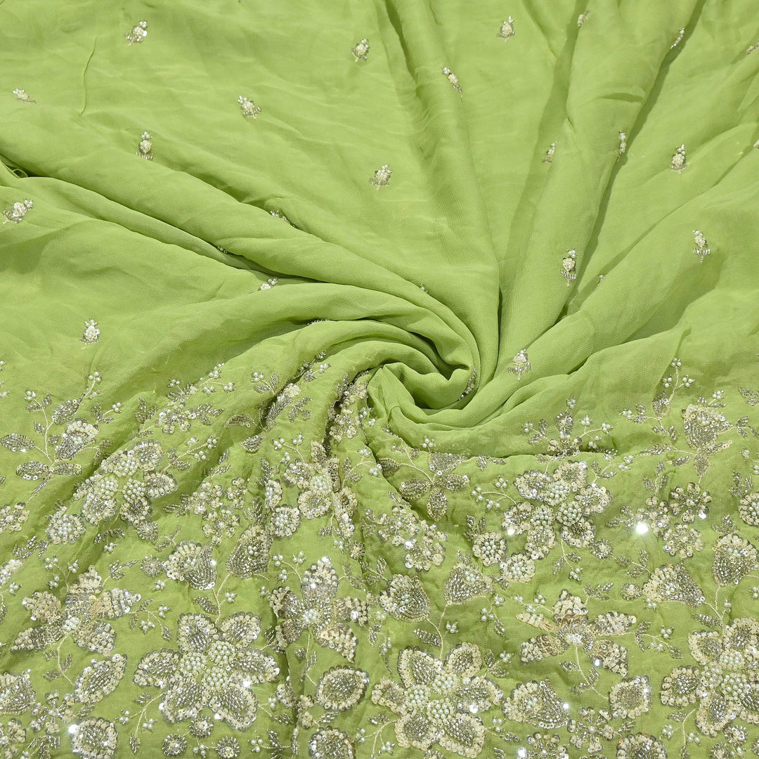 Premium Viscose Georgette Moti Embroidery Fabric 54" | Designer Fabric | V2896C-02