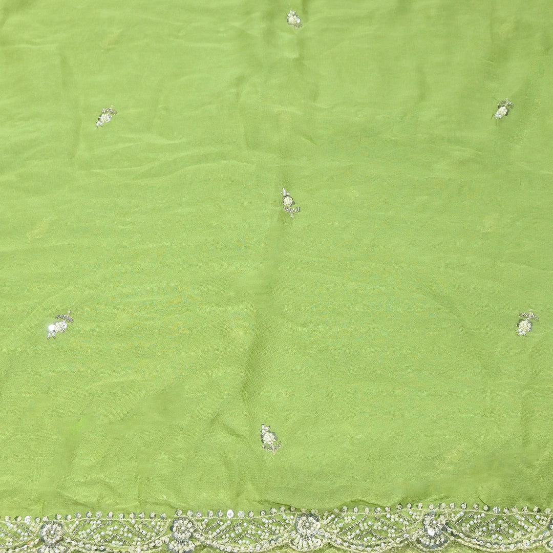 Premium Viscose Georgette Moti Embroidery Duppta Fabric | V2895C-02