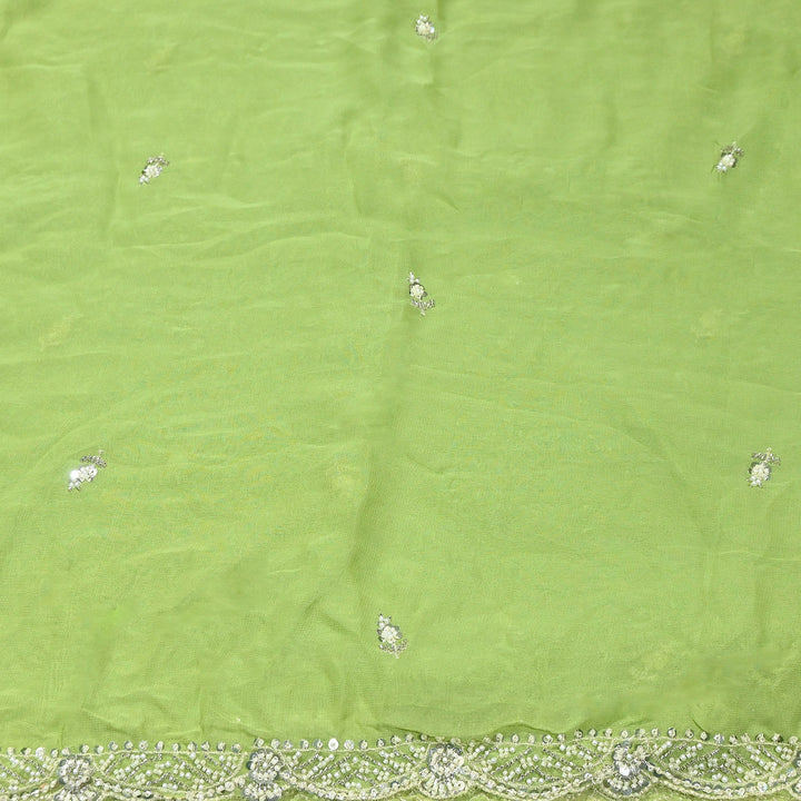 Premium Viscose Georgette Moti Embroidery Duppta Fabric | V2895C-02