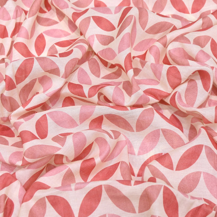 Mul Chanderi Digital Print Fabric - Soft Lightweight Designer Fabric GT0185-A6