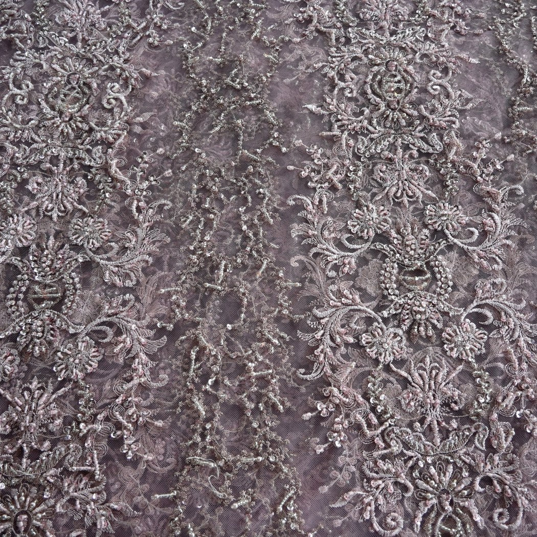 Beautiful Designer Imported Net Cut Dana And Threads Work ,Tassels Heavy  Embroidery Fabrics