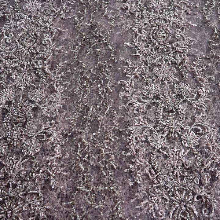 Beautiful Designer Imported Net Cut Dana And Threads Work ,Tassels Heavy  Embroidery Fabrics