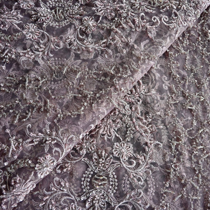 Beautiful Designer Imported Net Cut Dana And Threads Work ,Tassels Heavy  Embroidery Fabrics