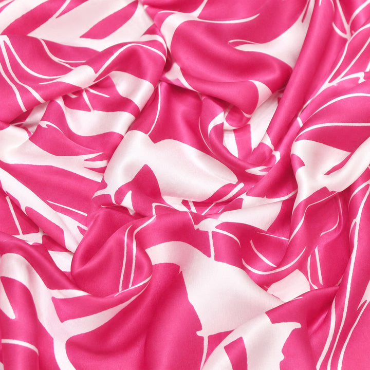 Elegant Modal Satin Digital Print Fabric 4 – Soft Luxury Designer Fabric - 001416-K7