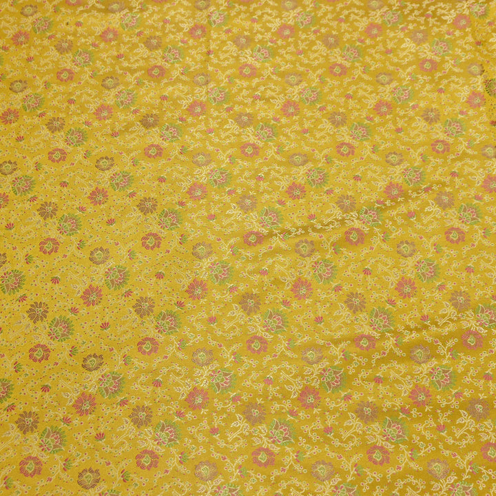 Premium Katan Silk Tehra Brocade Fabric | Traditional Designer Silk Brocade | AAR0335-02