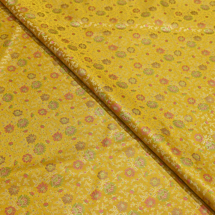 Premium Katan Silk Tehra Brocade Fabric | Traditional Designer Silk Brocade | AAR0335-02
