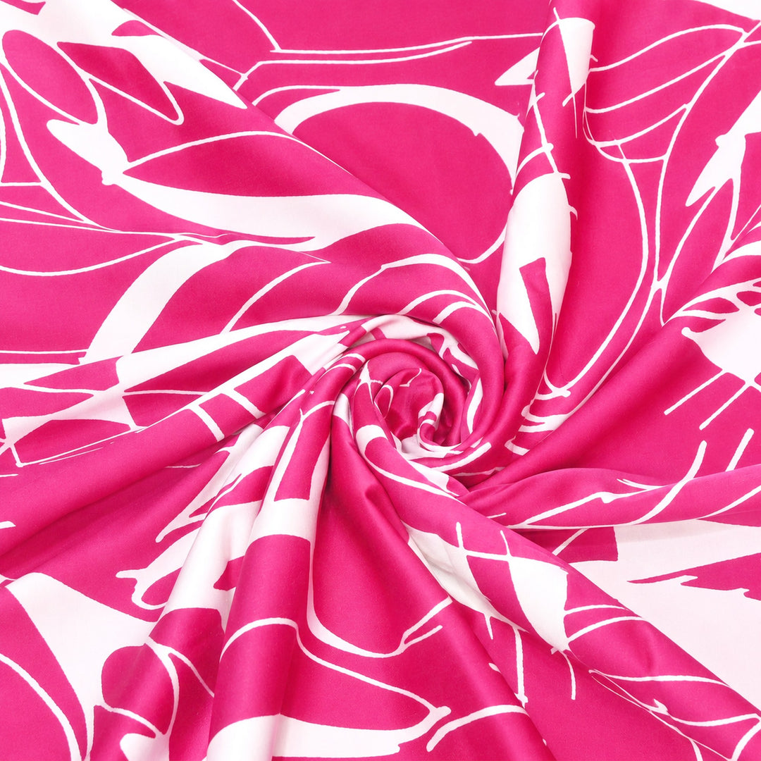 Elegant Modal Satin Digital Print Fabric 4 – Soft Luxury Designer Fabric - 001416-K7