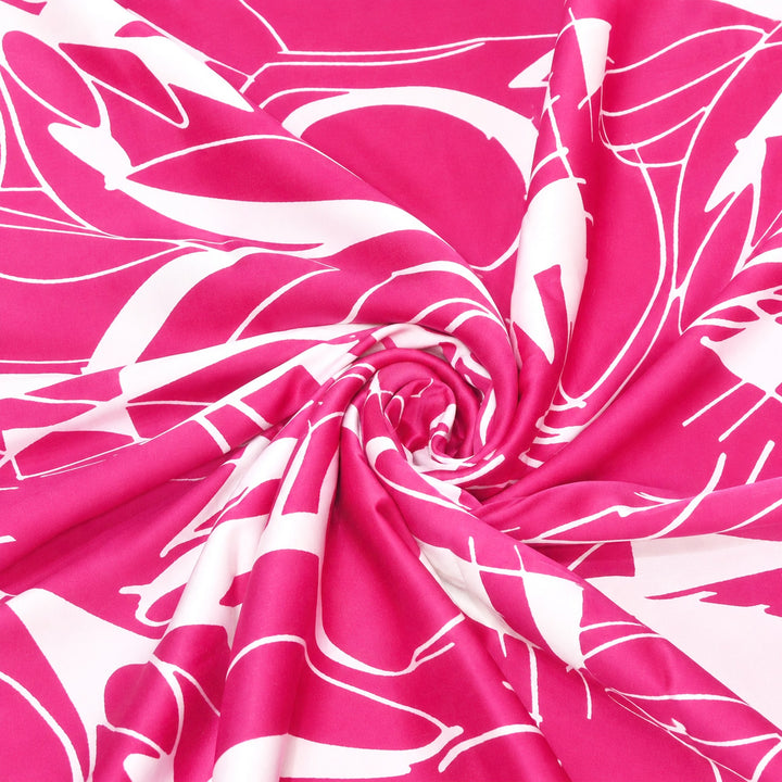 Elegant Modal Satin Digital Print Fabric 4 – Soft Luxury Designer Fabric - 001416-K7