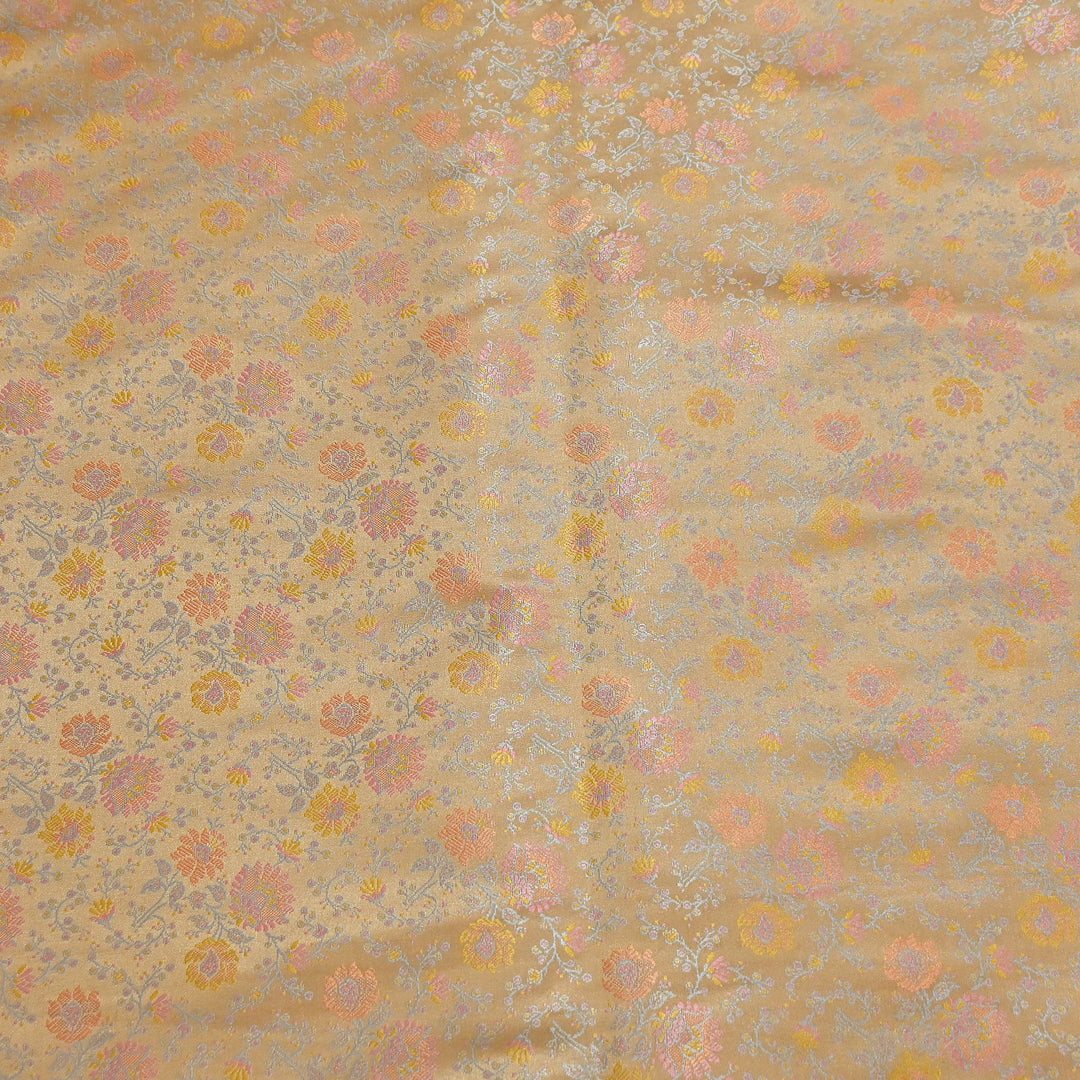 Premium Katan Silk Tehra Brocade Fabric | Traditional Designer Silk Brocade | AAR0335-01