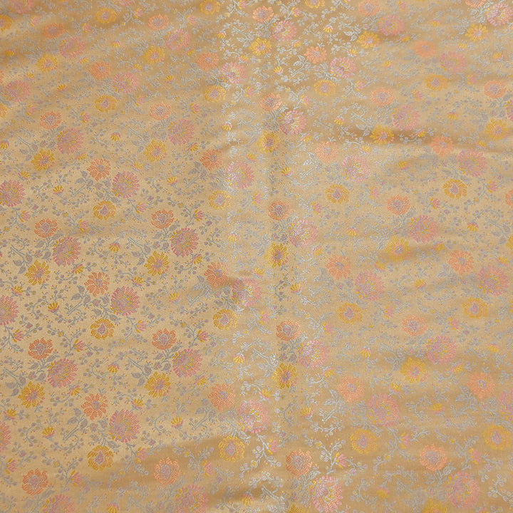 Premium Katan Silk Tehra Brocade Fabric | Traditional Designer Silk Brocade | AAR0335-01