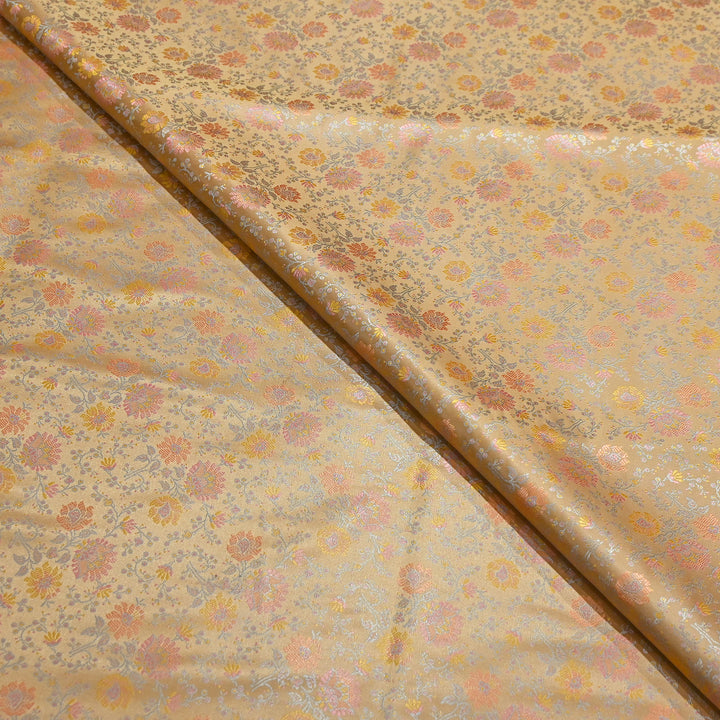 Premium Katan Silk Tehra Brocade Fabric | Traditional Designer Silk Brocade | AAR0335-01