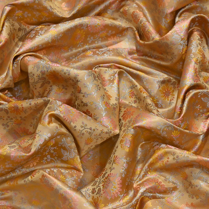 Premium Katan Silk Tehra Brocade Fabric | Traditional Designer Silk Brocade | AAR0335-01