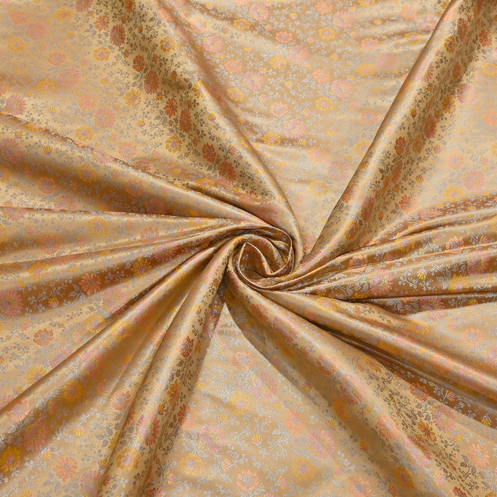 Premium Katan Silk Tehra Brocade Fabric | Traditional Designer Silk Brocade | AAR0335-01