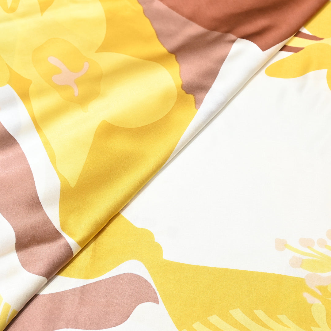 Elegant Modal Satin Digital Print Fabric 4 – Soft Luxury Designer Fabric - 001416-K17