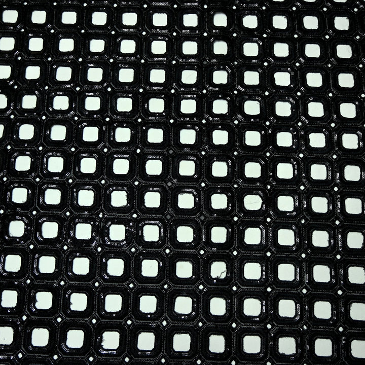 Net Cut Work With Cut Dana Sequins Embroidery Fabric