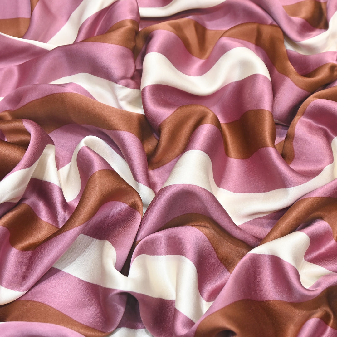 Elegant Modal Satin Digital Print Fabric 4 – Soft Luxury Designer Fabric - 001416-K20