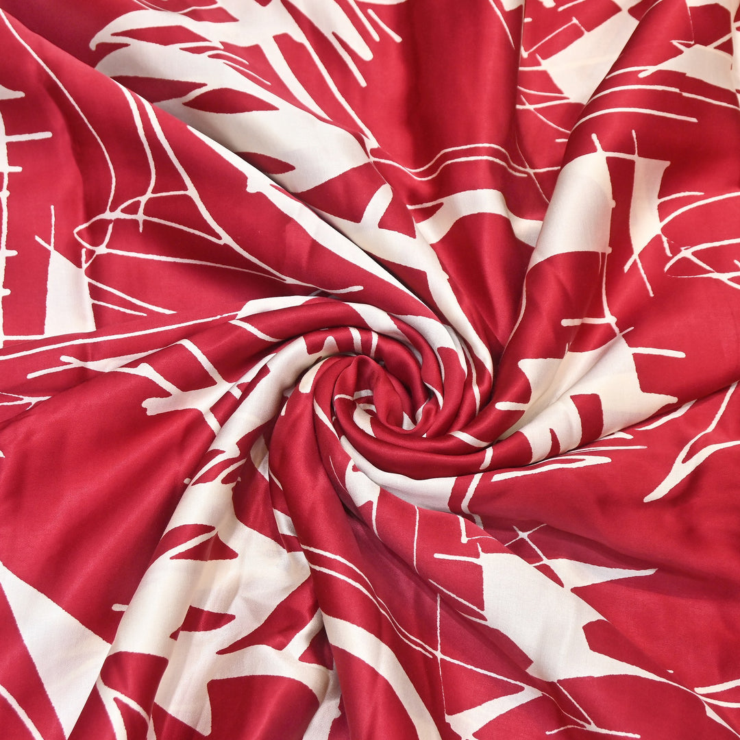 Elegant Modal Satin Digital Print Fabric 4 – Soft Luxury Designer Fabric - 001416-K8