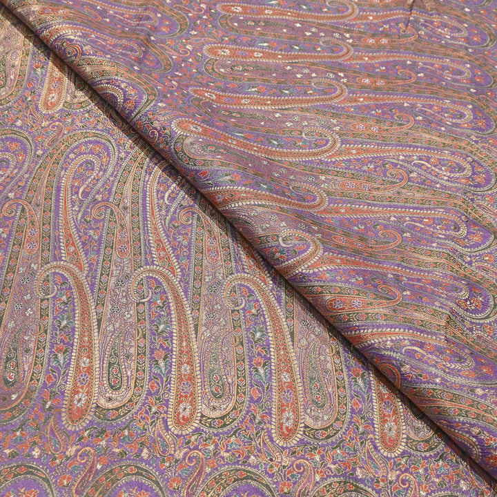Dola Position Print Zari Jacquard Fabric – Designer Ethnic Fabric - H16872-1
