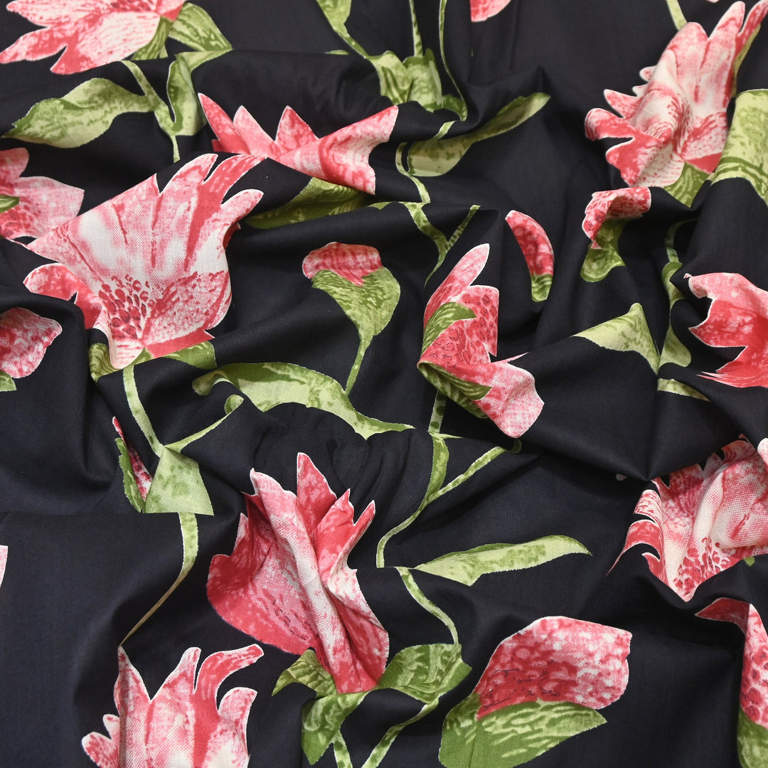 Premium Cotton Printed Fabric – Soft Breathable Designer Cotton Fabric - 000350-A9