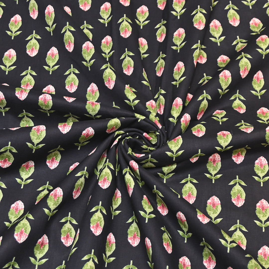 Premium Cotton Printed Fabric – Soft Breathable Designer Cotton Fabric - 000350-A10