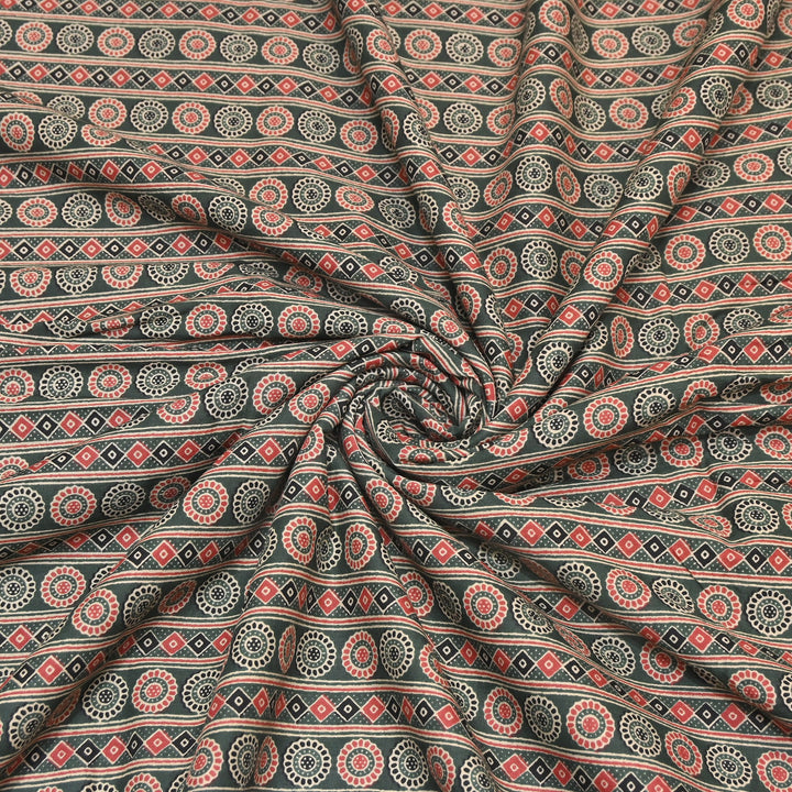 Premium Cotton Printed Fabric – Soft Breathable Designer Cotton Fabric - 000350-A8