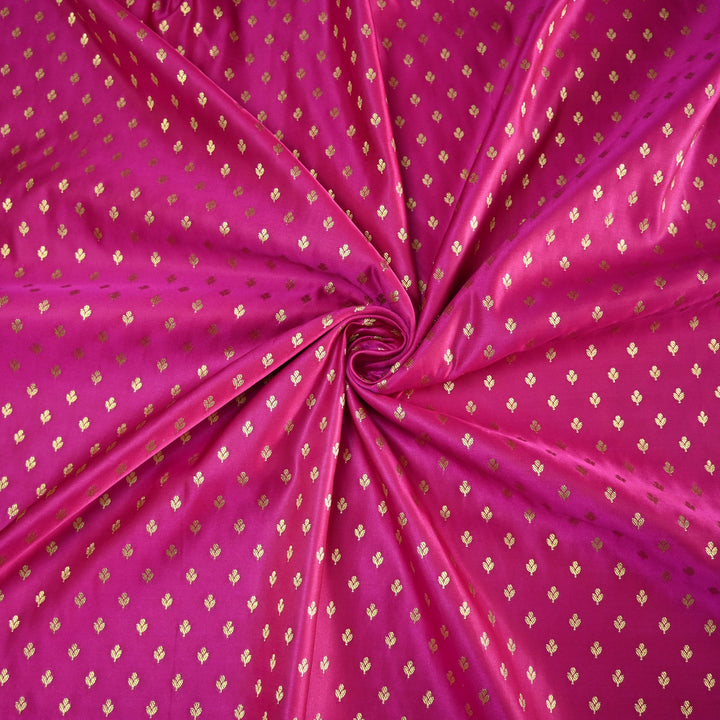 Satin Zari Buti Brocade Fabric