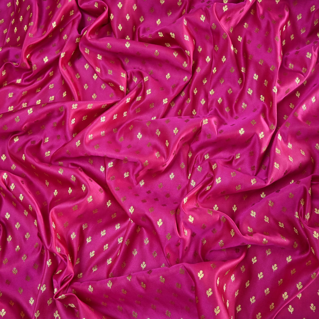 Satin Zari Buti Brocade Fabric